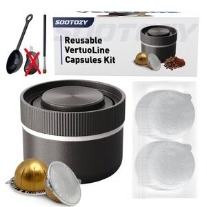 Reusable Vertuo Pods Kit for Nespresso, Reusable Vertuo Capsule for Nespresso